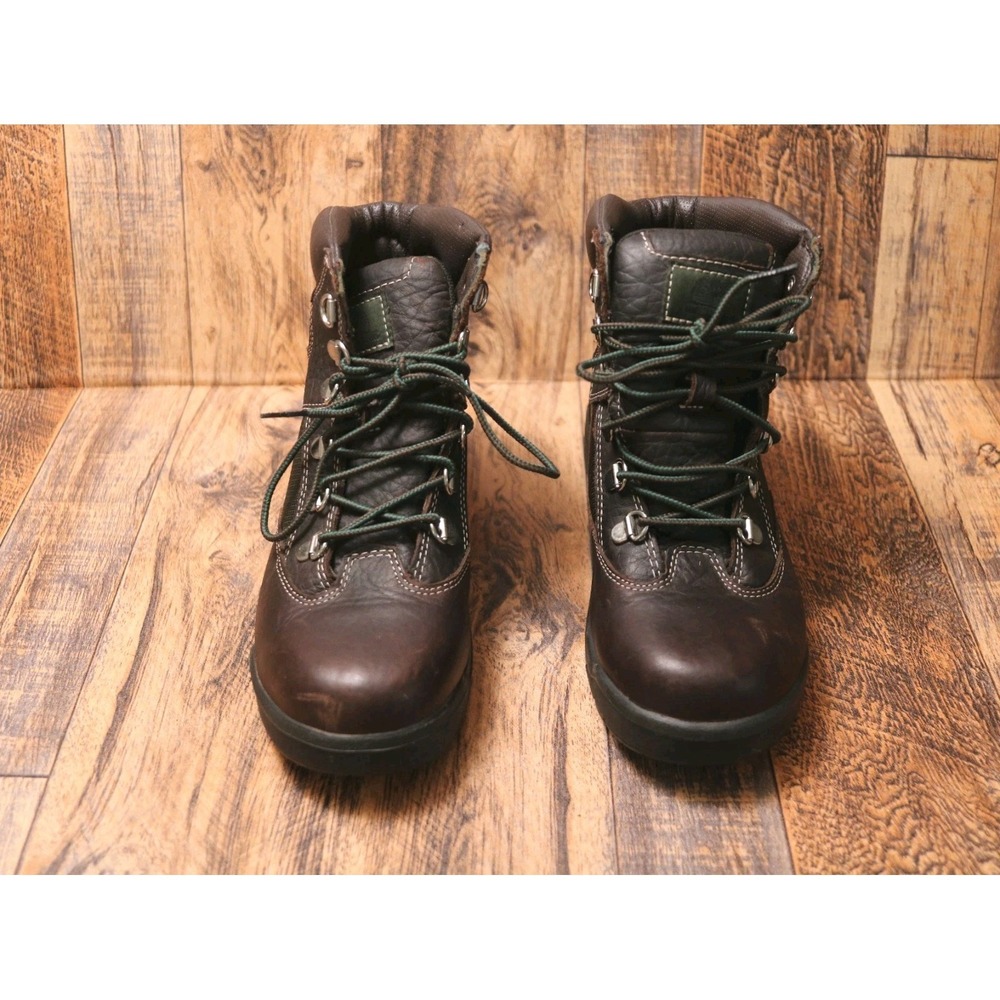 Kids Timberland Field Boots Size 5.5 Beef And Broccoli Boys Leather A1PN3